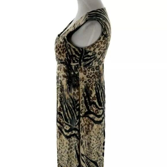 Cato Women's Sleeveless Front  Neck Animal Print Stretch Maxi Dress Size Small - Picture 2 of 4